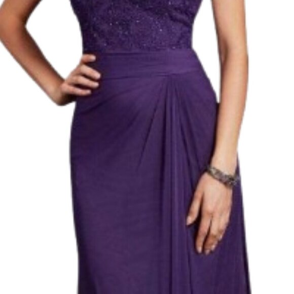SALE NWT Clarisse M6531 Formal Gown Purple size 6 - Picture 3 of 9